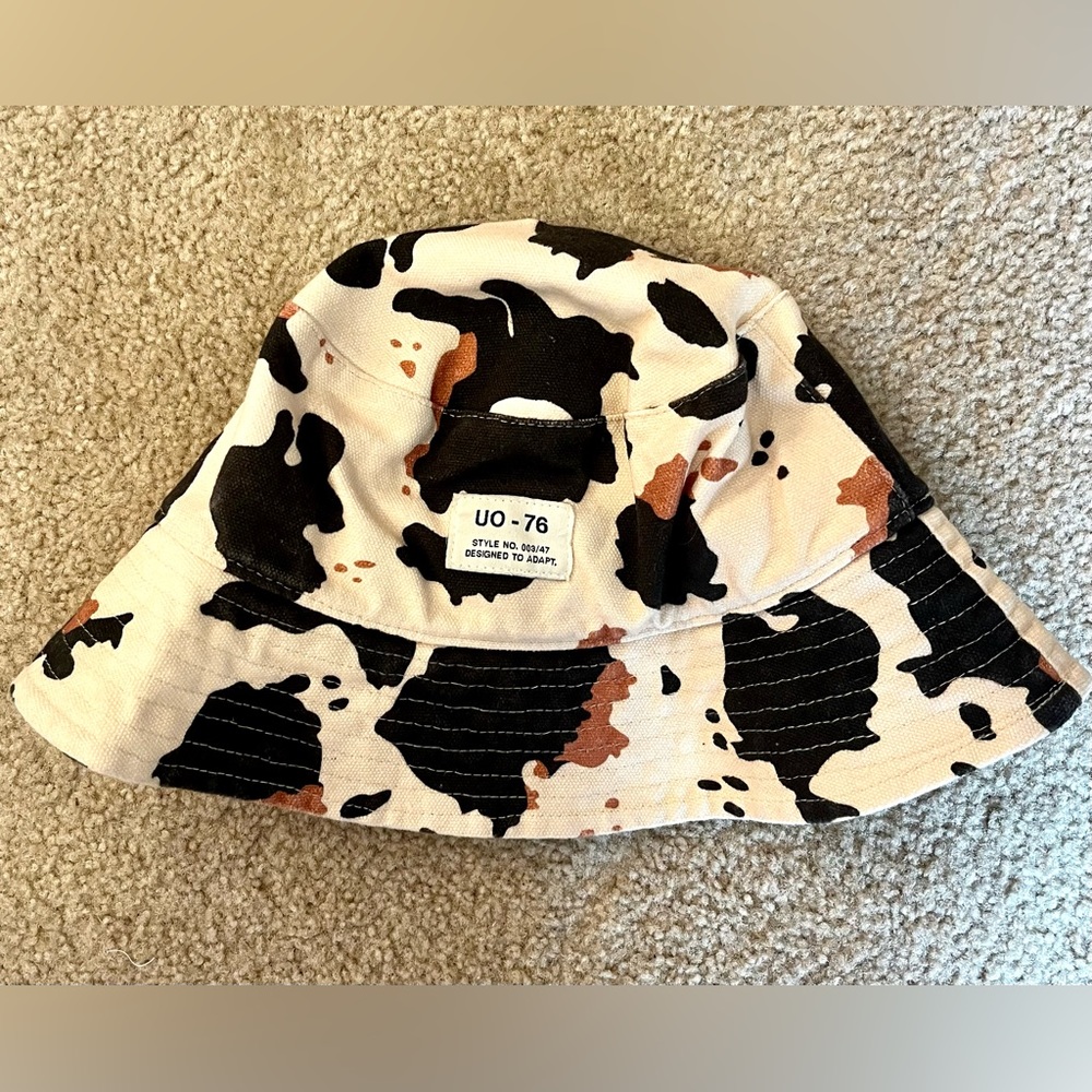 Urban Outfitters cow print canvas bucket hat